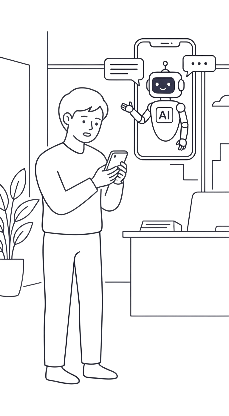 リアルな模擬面接で練習するイメージ