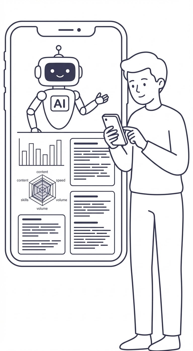 AIの詳細分析とフィードバックのイメージ